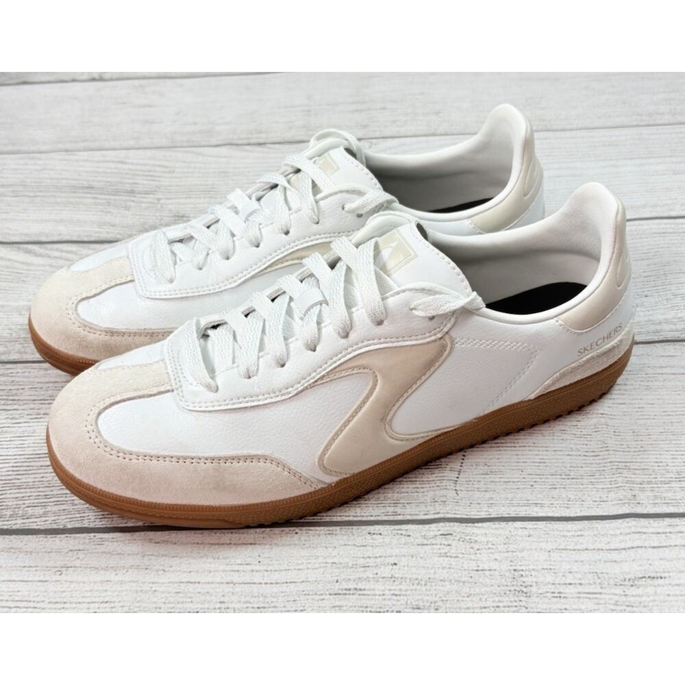 Skechers Women’s Hotshot Kickoff White Gum Sole Sneakers Court Shoes Size 11